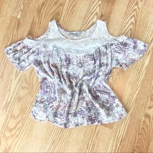 Gypsies & Moondust Flower Pattern Open Shoulder